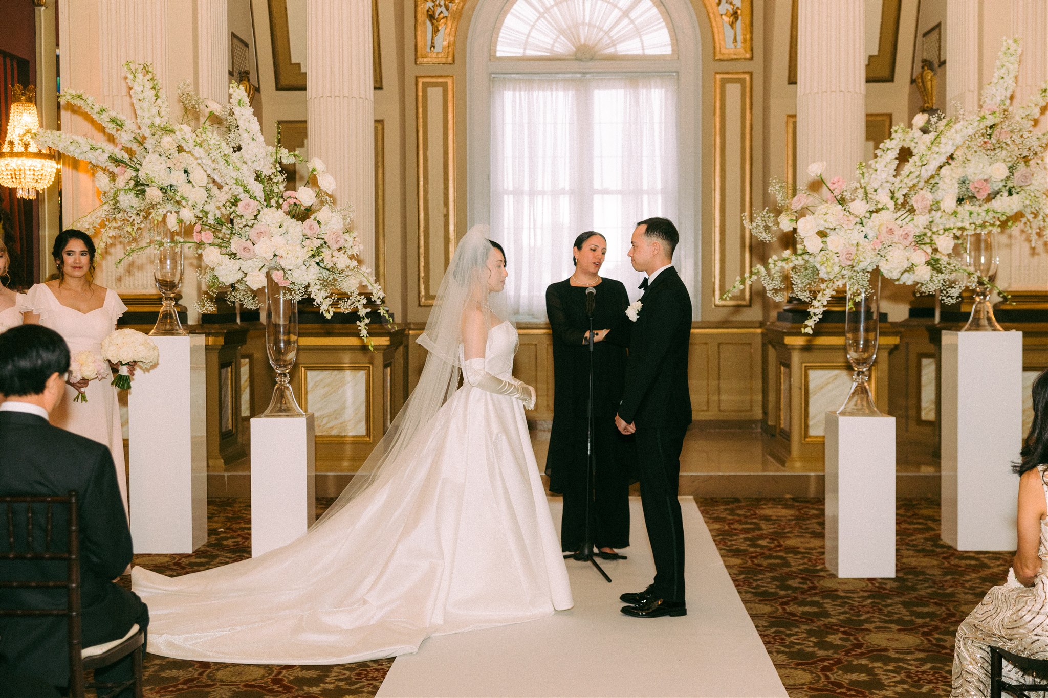Rev. Christina officiating in Maryland for Jenny and Eric