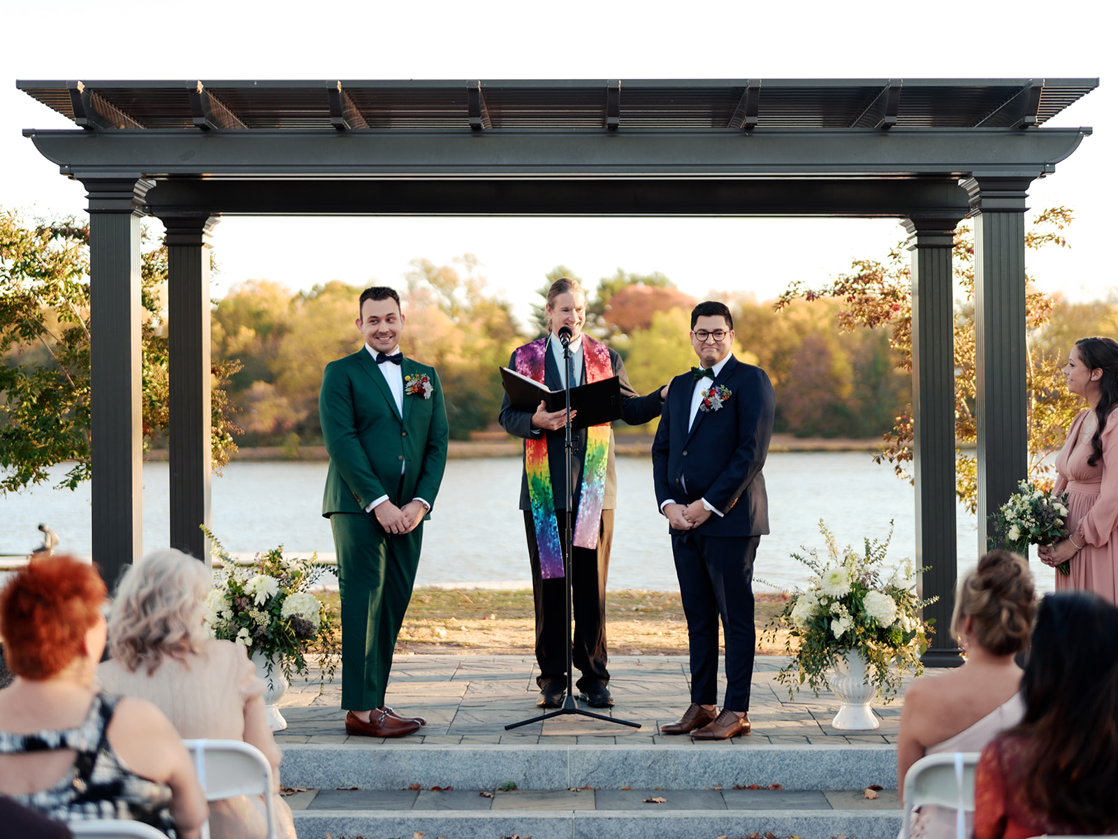 S + J's wedding officiated by Rev. Michael