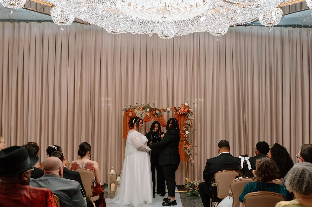 Gabby's wedding with TJ officiating