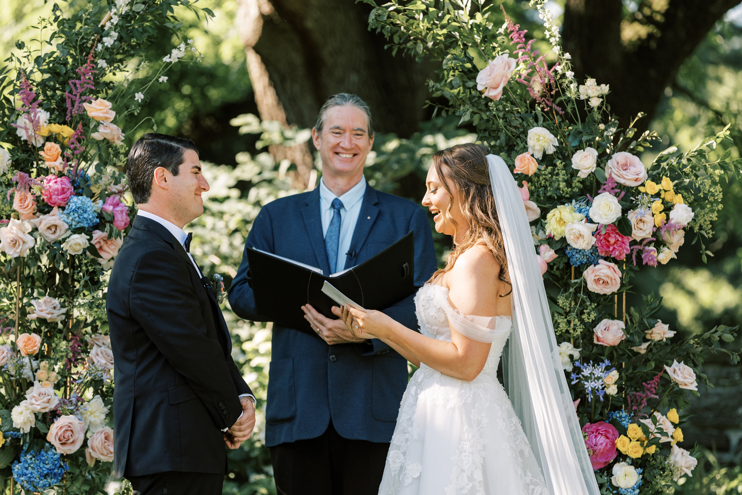 Rev. Michael officiating for Devon and John