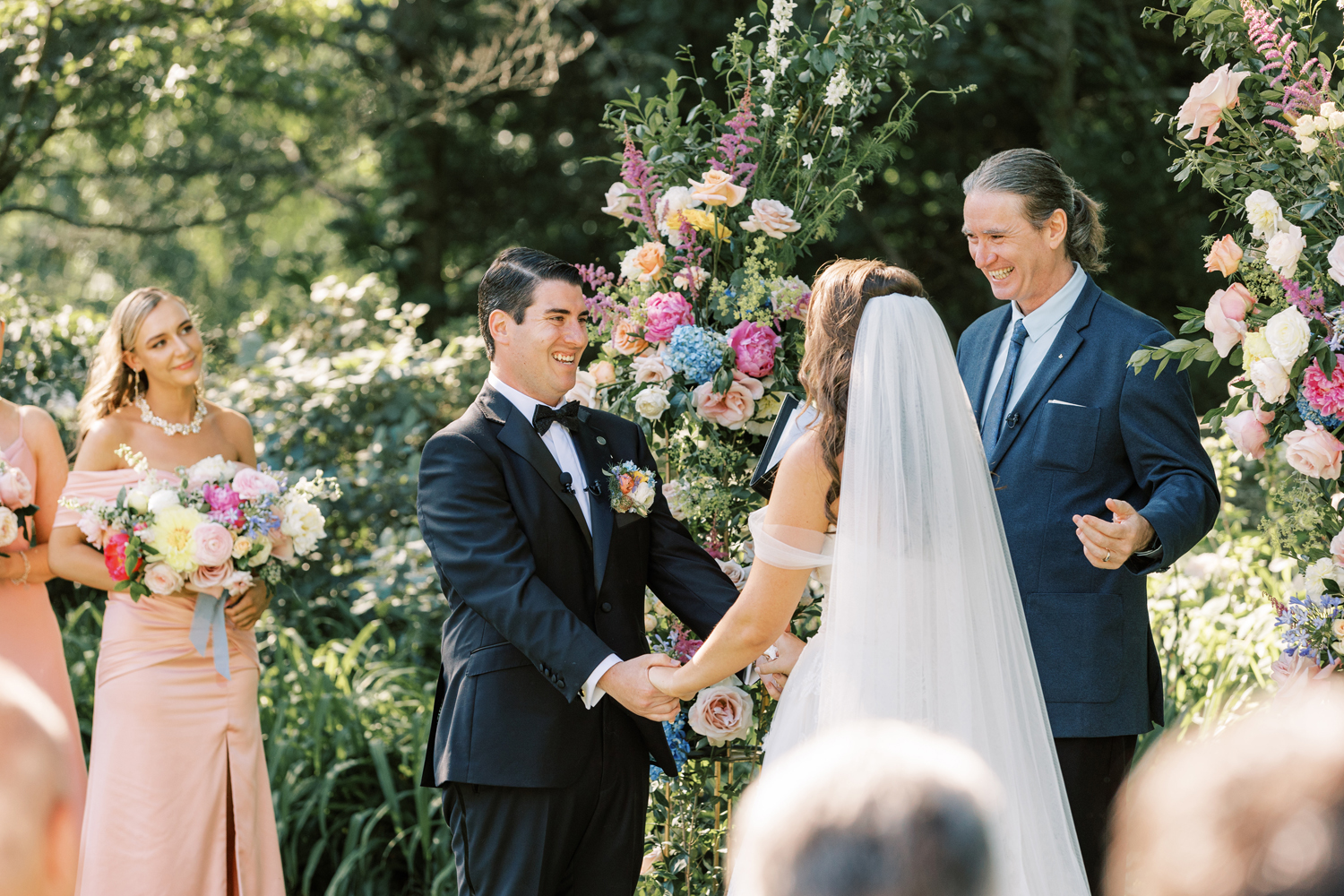 Rev. Michael officiating for Devon and John