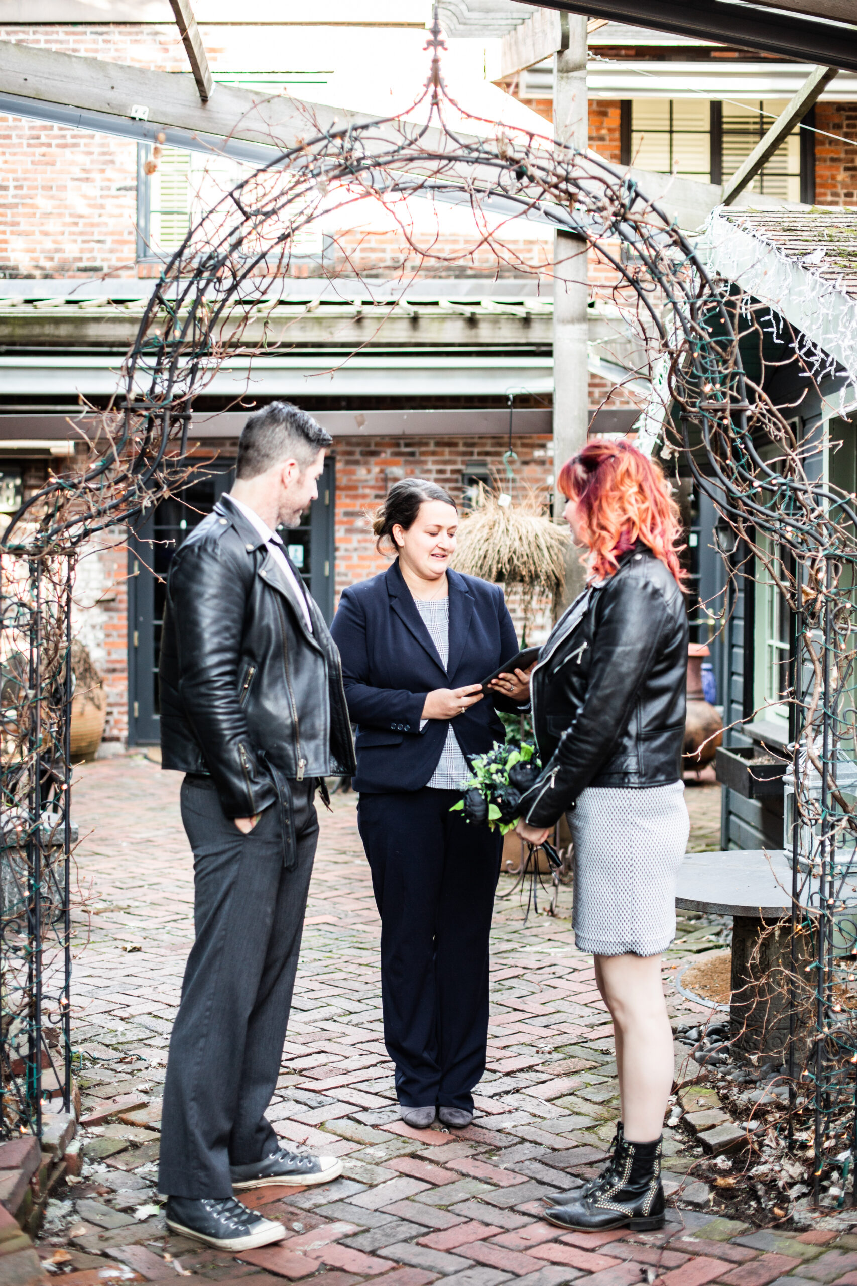 Rev. Jordan officiating an elopement