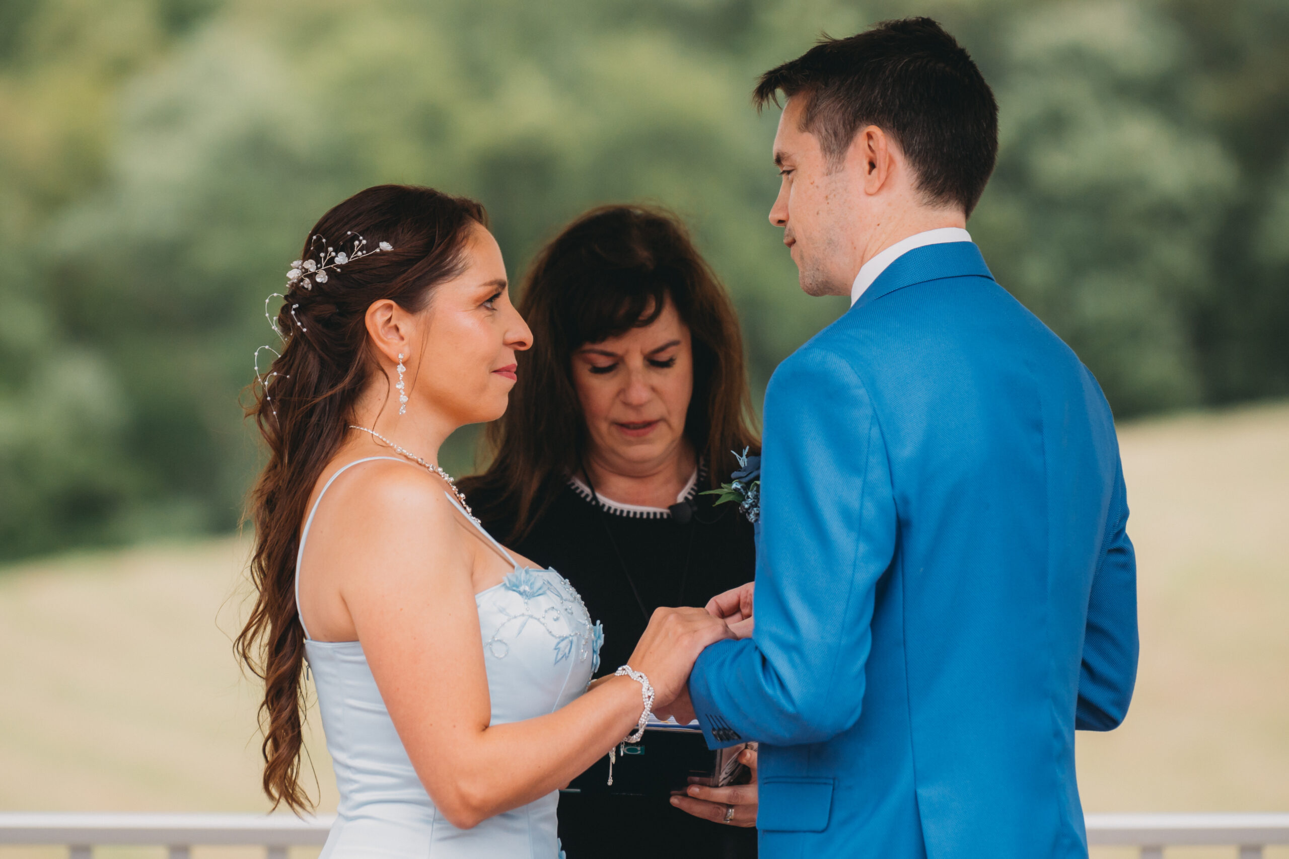 Laura officiating for Angelica and Matt