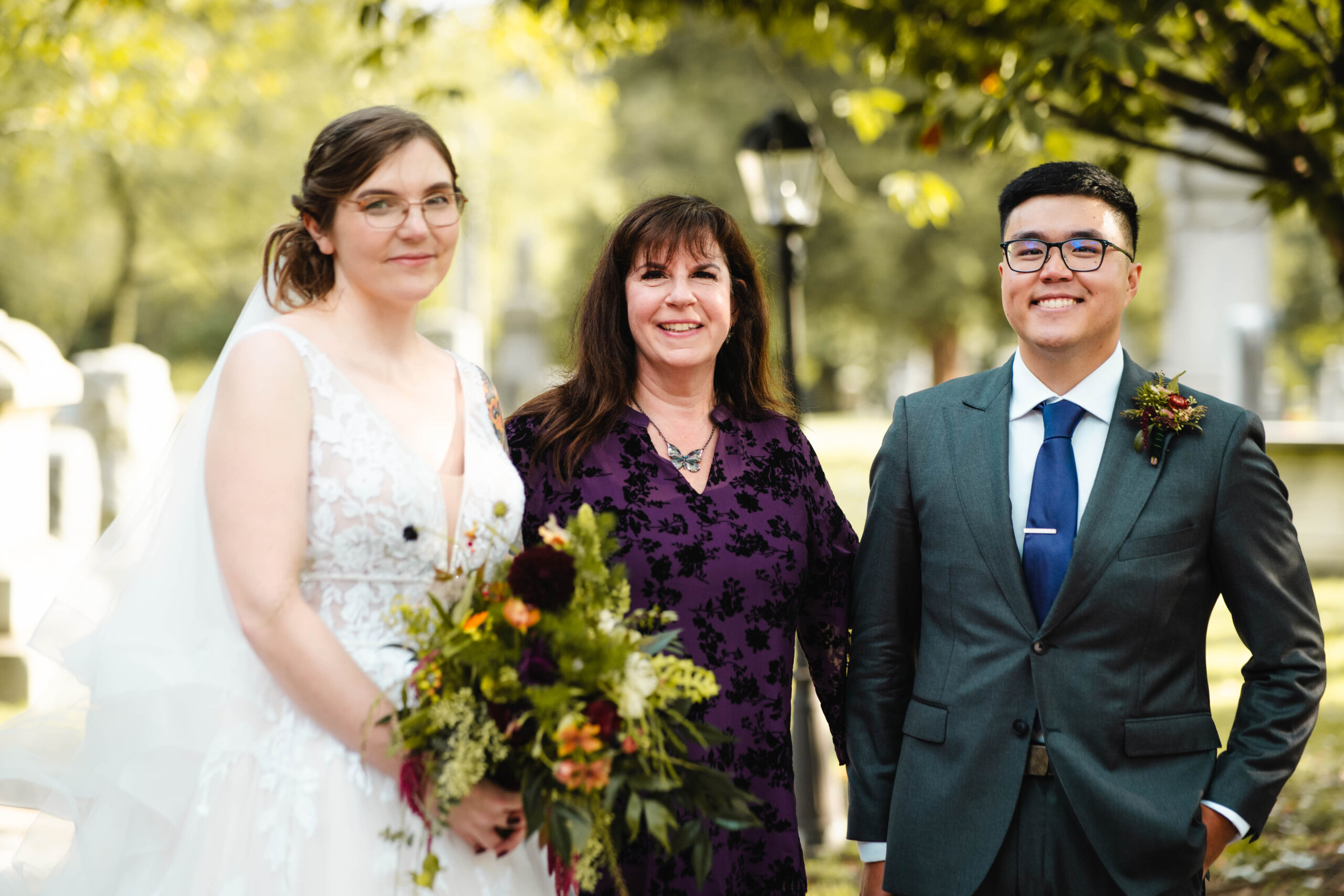 Rev. Laura Starr Ramos with her couple Sam and Mary