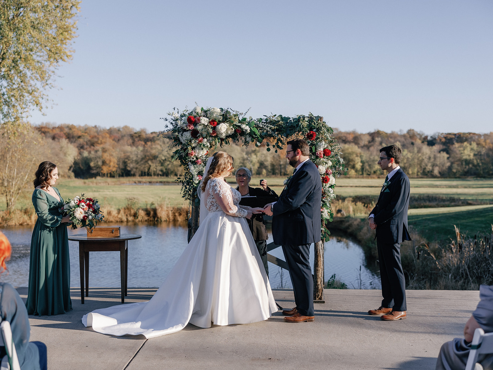 Rev. Alice officiating a wedding in Leesburg, Virginia