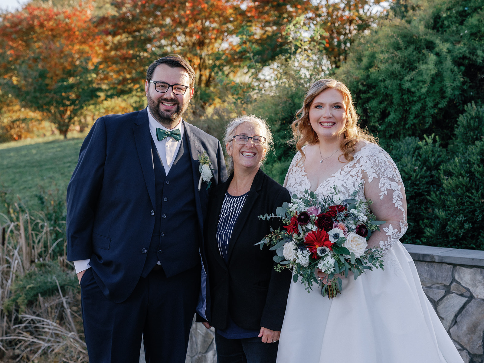 Rev. Alice officiating a wedding in Leesburg, Virginia