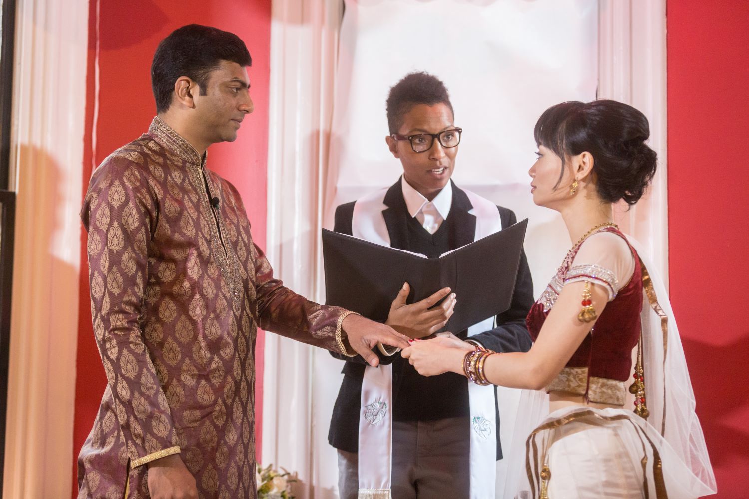 Kiana officiating a multicultural wedding in Washington DC