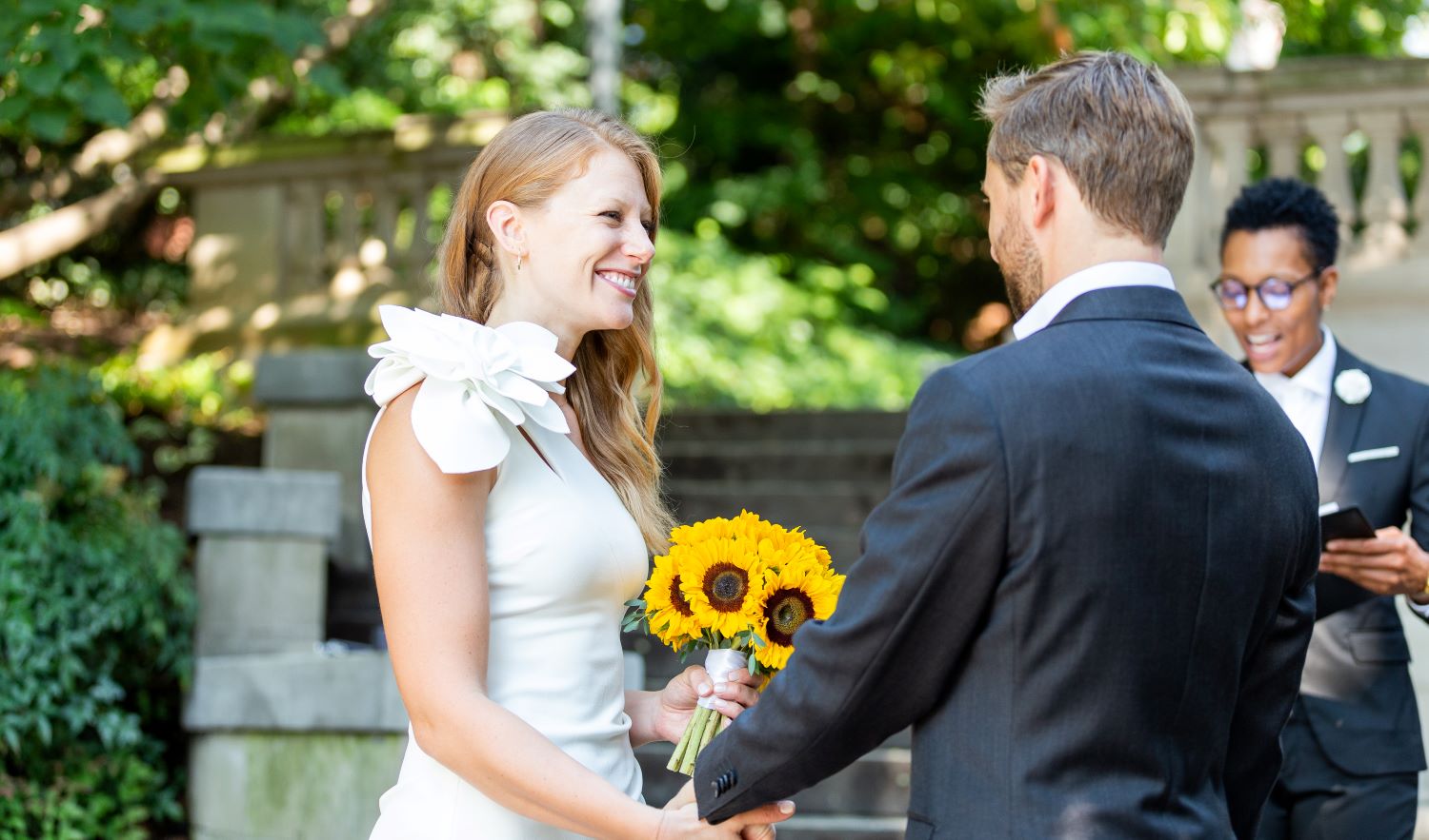 Kiana officiating a wedding in DC