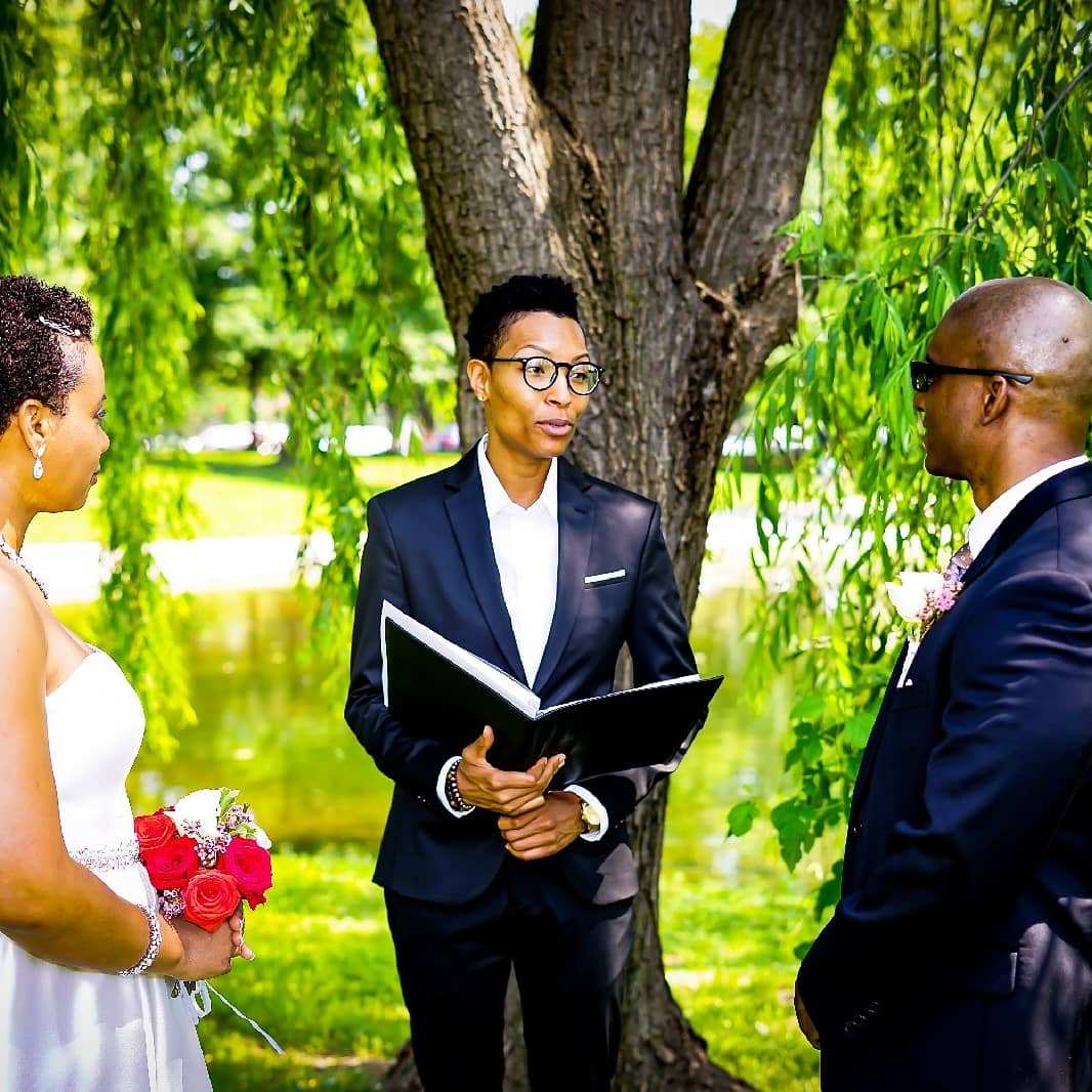 Rev. Kiana officiating in DC