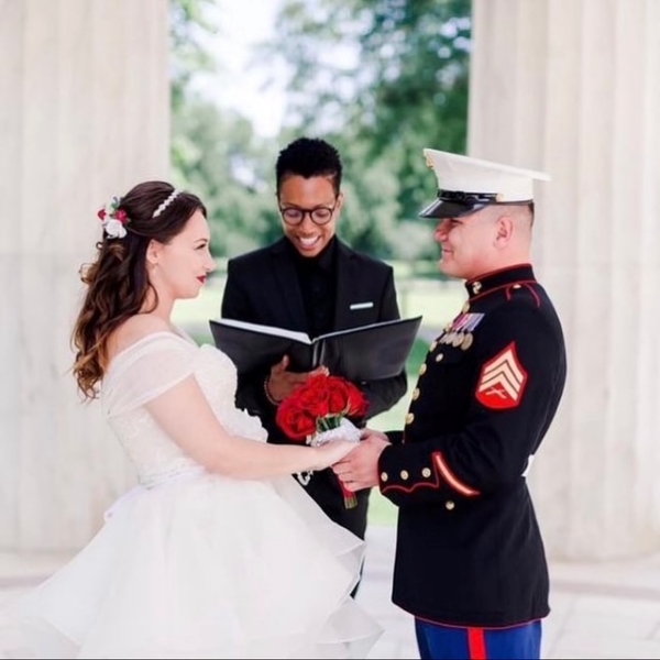Rev. Kiana Military wedding at DC War Memorial