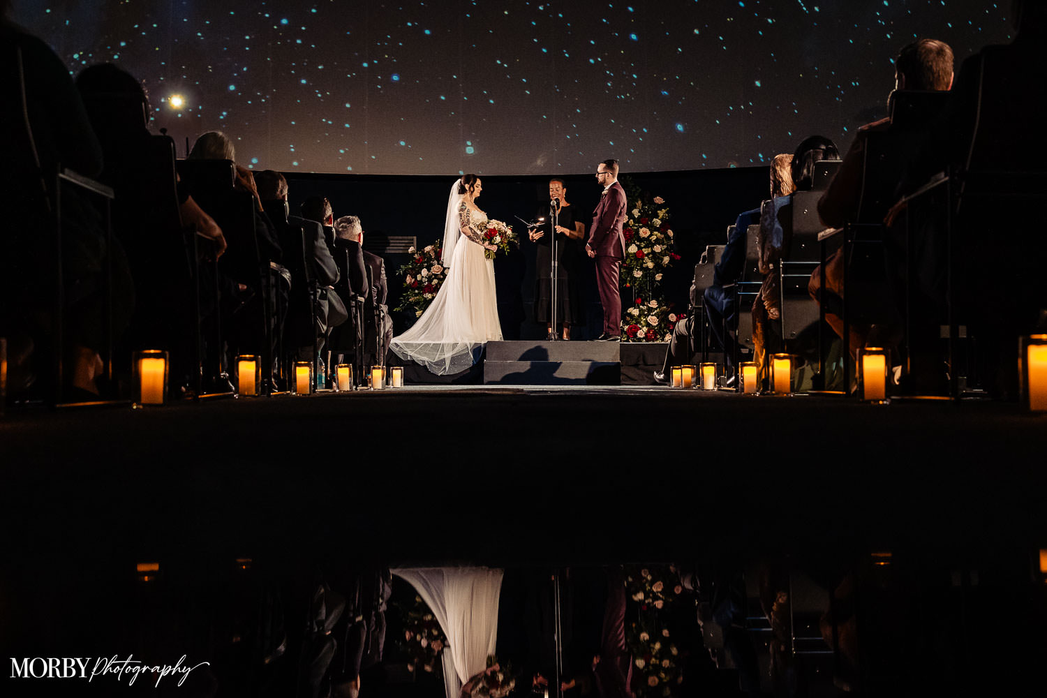 Rev. Ces officiating for Philadelphia Officiants at Franklin Institute in Philadelphia PA