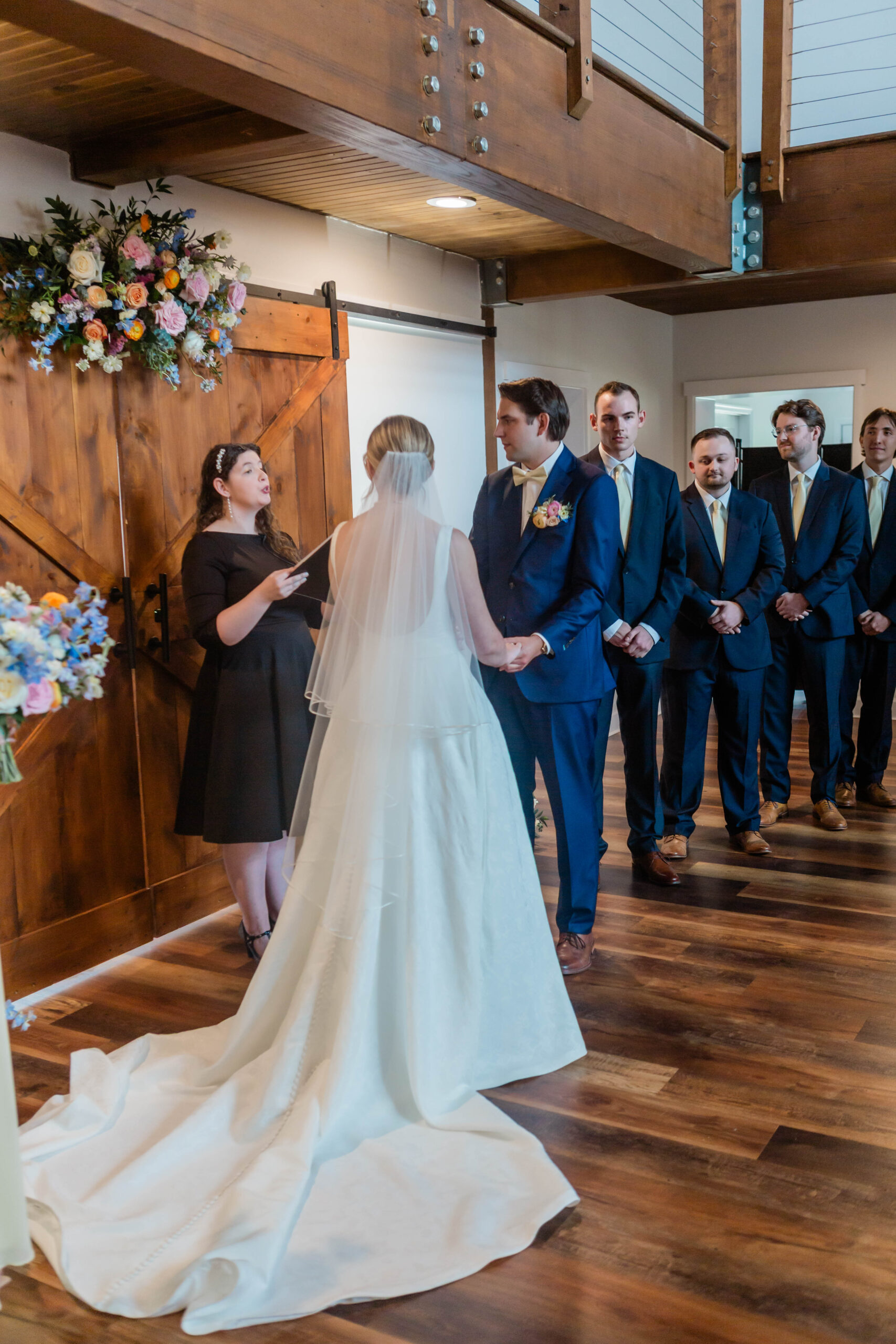 Katie officiating for Patrick and Jordan