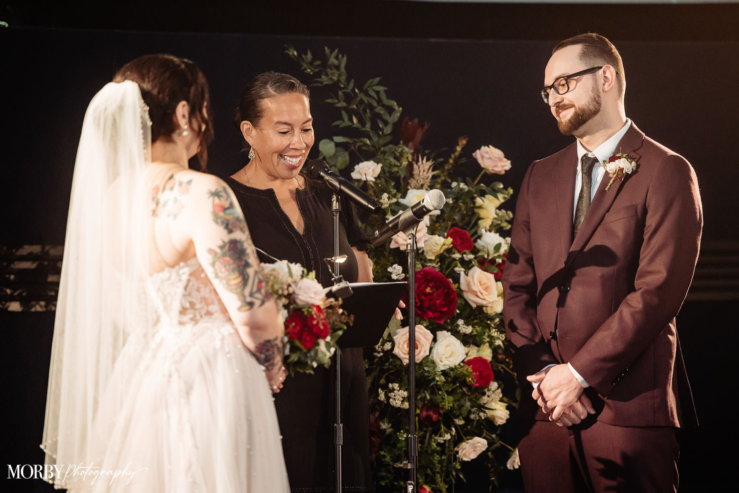 Rev. Ces officiating for Philadelphia Officiants at Franklin Institute in Philadelphia PA