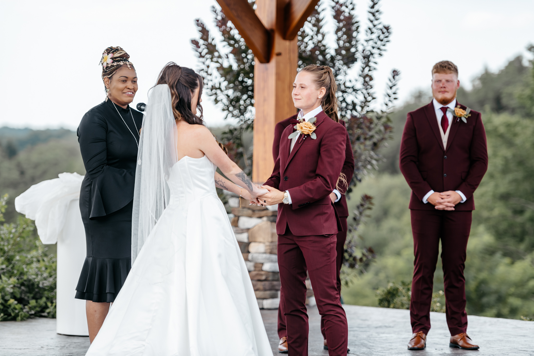 Rev. Jasmine Officiating a LGBTQ wedding ceremony in PA